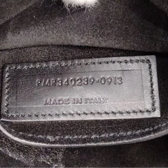 SAINT LAURENT YSL Black Leather 2way Emmanuelle Bucket Bag - Picture 10 of 13